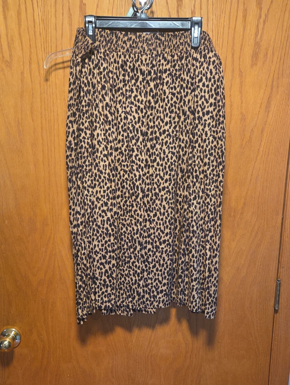 croft & barrow Leopard Print Midi Skirt in Black and Tan